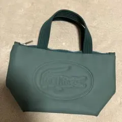 ラコステ　ミニトートバッグ　グリーン　ワニ