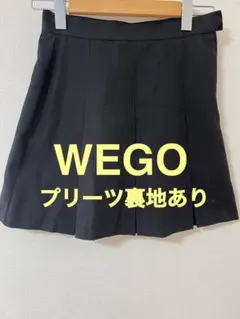Wego ブラック プリーツミニスカート