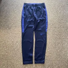 【H6】 NIKE DRI-FIT ジャージ パンツ ネイビー Sのサムネイル