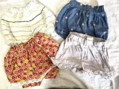 女の子向け！ベビーショートパンツ4点セット
