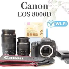 美品 Canon EOS 8000D ダブルレンズ Wi-Fi スマホ転送 動画 - メルカリ