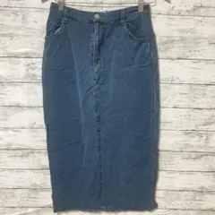 FLASH ✨デニムスカート【F】インディゴブルー　ポケット　パッチ　ピスネーム