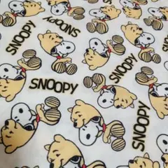 在庫ラスト！スヌーピー　生地　ハギレ　くまのプーさん