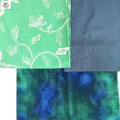 ⑧布地★ハンドメイド★ブルー系★3枚セット