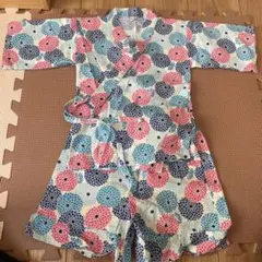 花柄 甚平 サイズ120 綿100%