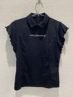 TaylorMade ブラックポロシャツ フリル袖