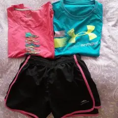 Nike TシャツとUnder Armour TシャツとTIGORAパンツセット