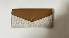 MICHAEL KORS ロゴ入り長財布 ベージュ/ブラウン