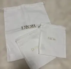 Dior ディオール ノベルティ　ロゴ巾着　大小 3枚セット