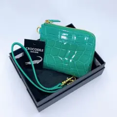 ズーマ 未使用 クロコダイル ミニ財布　イタリア ZUMA シャイニングクロコ