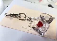 くまキーホルダー レジンハンドメイド