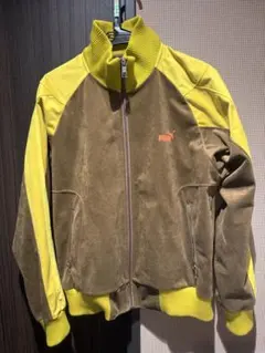 PUMA ベロアジャケット　Lサイズ　備品ブラウン/イエロー ジャケット
