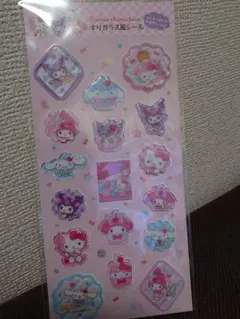 すりガラス風シール　サンリオ　ハローキティ　マイメロディ