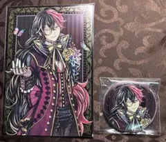 ルカス・トンプシー　あくねこ展　ポストカード　メタル缶バッジ