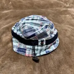 ベビー 帽子 リバーシブル ミキハウス ダブルビー チェック ハット