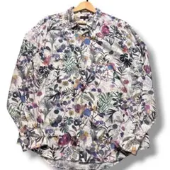 PaulSmith 長袖シャツ 総柄 マルチ フラワー 転写プリント 美品 XL