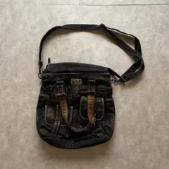 archive grunge denim shoulder bag y2k