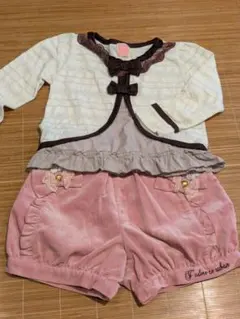 axes femme kids 110 長袖シャツ　ショートパンツ