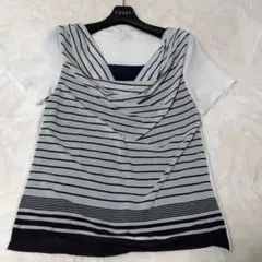 Comme ca Mature ボーダートップス 9 レースのサムネイル