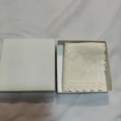 フランジュール　イニシャルC　リネンハンカチ