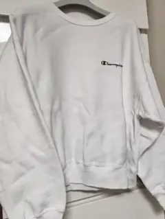 Champion クルーネック 裏起毛スウェット L ホワイト