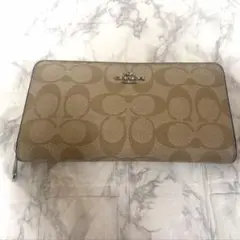 COACH 長財布 シグネチャー ベージュ