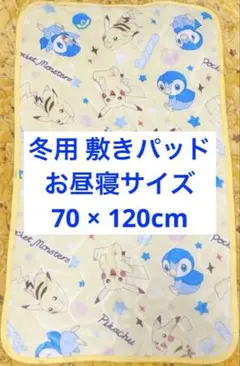 ポケットモンスター ポケモン ピカチュウ ポッチャマ 敷きパッド お昼寝サイズ