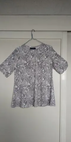 た*こ様 ペイズリー柄 半袖シャツ グレー系