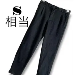 美品 ザラ テーパードパンツ 【S相当】チェック柄 グレー 黒 ビックサイズ