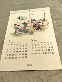 ☆Disney アリス・イン・ワンダーランド カレンダー 2026です☆
