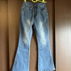 デニムストレッチ　ブーツカット　ライトブルー