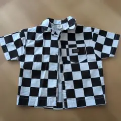 新品！MY LITTLE WONDER 半袖チェックシャツ 90