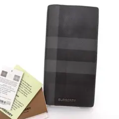 【極品】バーバリー 8064598 キャベンディッシュ チャコール 長財布のサムネイル