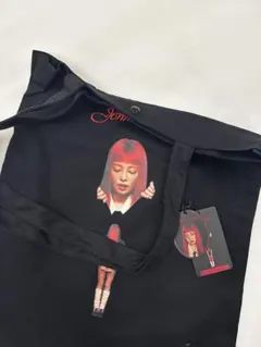 【日本未発売】JENNIE × MINISO コラボ トートバッグ 赤黒　限定品