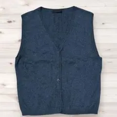 KTダークグレー Vネックニットベスト レディース