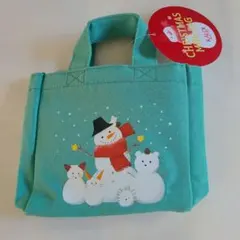 カルディ　KALDI 　2025年 クリスマスミニバッグ　グリーン　チョコあり