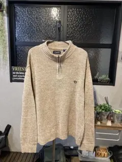 極美品！CHAPS チャップス ハーフジップニット ＸＸＬ　ベージュ