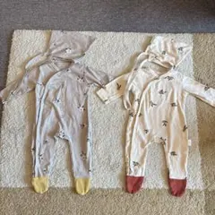 ボンネット付き　ロンパース 2点セット　70cm