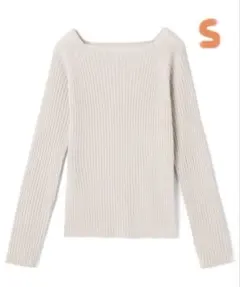 スクエアネックリブニットトップス[rut072] GRL