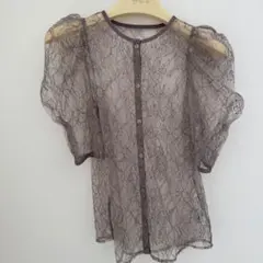 SNIDEL パフスリーブレーストップス