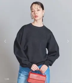 BEAUTY&YOUTH ミラノリブ ボリュームスリーブ プルオーバー