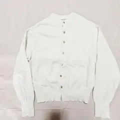 ロペ ピクニック ホワイト ボタン付き カーディガン 長袖 サイズ36