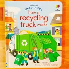 英語絵本How a recycleing truck works しかけ絵本