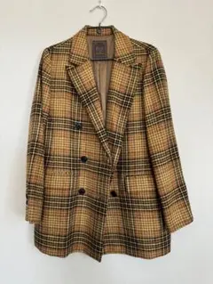 Lovat チェック柄 ダブルブレストコート