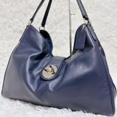【極美品!!】COACH ショルダーバッグ ターンロック レザー F37637