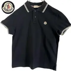 【真贋鑑定済み】モンクレール　ワッペンロゴ付き　ポロシャツ　ネイビー