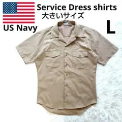 ✨大きいサイズ✨アメリカ軍★US Navy★サービスドレスシャツ★L★USA製のサムネイル