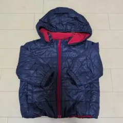 ユニクロ80センチ ネイビー フード付き 中綿入りジャケット