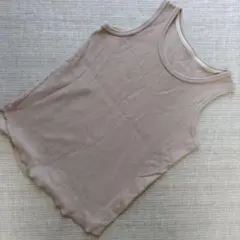 タンクトップ ベージュ ワッフル М