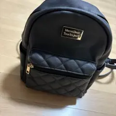 ブラック キルティング バック リュック 黒